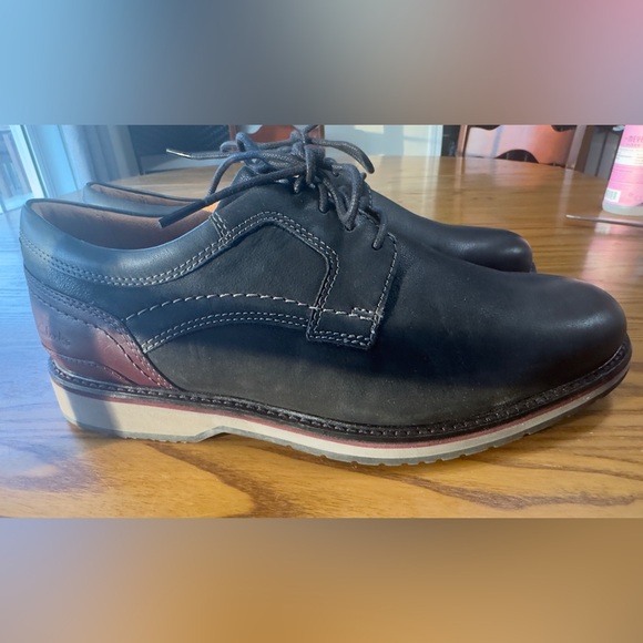 Clarks Mens Monahan Plain black shoes SZ 10.5 W (shoe12) main image 6